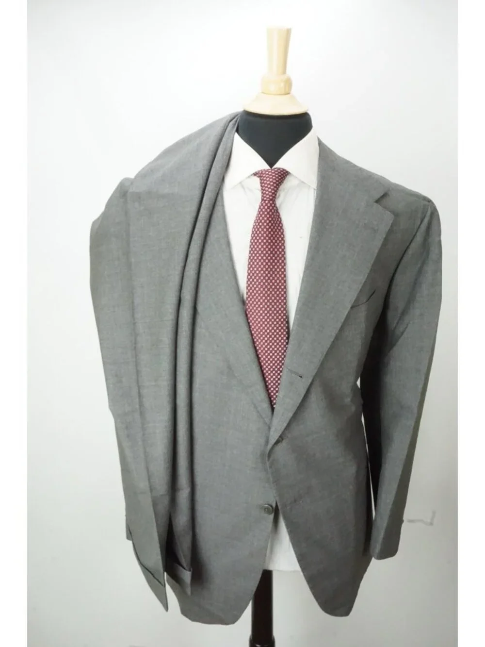 Sartoria Partenopea Gray Wool 2 Pc Suit Jacket Pant 48 US NEW